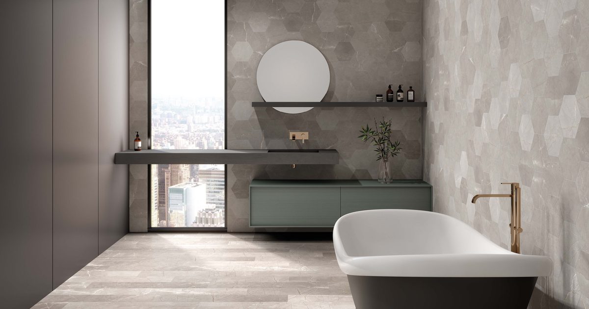 Pulpis Gray 7.8" x 8.82" x 1/4" Hexagon | MLW Surfaces